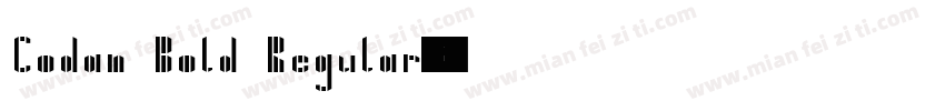 Codan Bold Regular字体转换